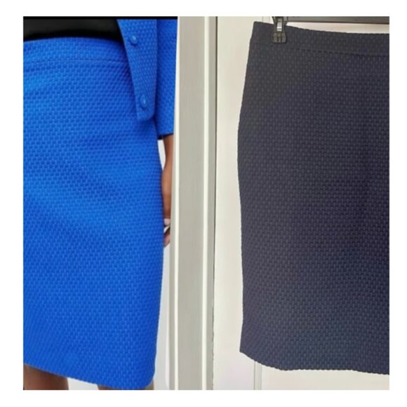 J. Crew Dresses & Skirts - NWT Size 12 J.Crew Lined No. 2 Pencil Skirt in Navy with Basketweave Texture